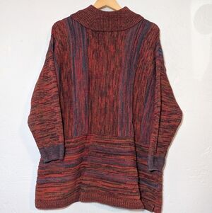 Soft Surroundings Multicolor Knit CowlNeck Sweater Cozy Casual Colorful Comfy 1X